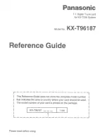 Panasonic KX-T96187 Reference Manual preview