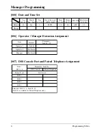 Preview for 6 page of Panasonic KX-TA1232 Programming Tables