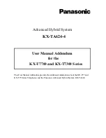 Panasonic KX-TA624-4 User Manual Addendum preview