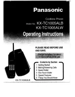 Preview for 1 page of Panasonic KX-TC1005ALB Operating Instructions Manual