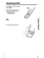 Предварительный просмотр 21 страницы Panasonic KX-TC1040W User Manual