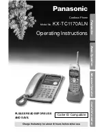 Panasonic KX-TC1170ALN Operating Lnstructions предпросмотр