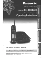 Предварительный просмотр 1 страницы Panasonic KX-TC1447B User Manual