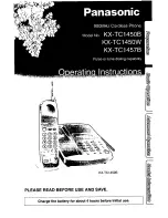 Preview for 1 page of Panasonic KX-TC1450 - Cordless Phone - Operation User Manual