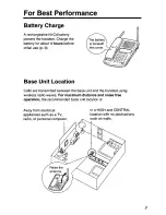 Preview for 3 page of Panasonic KX-TC1450 - Cordless Phone - Operation User Manual