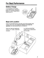 Preview for 3 page of Panasonic KX-TC1451 - Cordless Phone - Operation User Manual