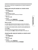 Preview for 21 page of Panasonic KX-TC1451 - Cordless Phone - Operation User Manual