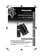 Preview for 1 page of Panasonic KX-TC1484CB Operating Instructions Manual