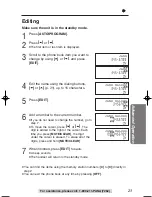 Предварительный просмотр 23 страницы Panasonic KX-TC1486 Operating Instructions Manual