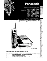 Panasonic KX-TC1500 User Manual предпросмотр