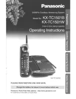 Preview for 1 page of Panasonic KX-TC1501 User Manual