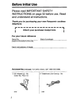 Preview for 2 page of Panasonic KX-TC1501 User Manual