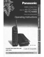 Preview for 1 page of Panasonic KX-TC1696B User Manual