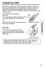 Предварительный просмотр 25 страницы Panasonic KX-TC1703B Operating Instructions Manual