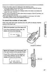 Предварительный просмотр 27 страницы Panasonic KX-TC1703B Operating Instructions Manual