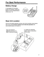 Предварительный просмотр 3 страницы Panasonic KX-TC1711B - 900 MHz Cordless Phone User Manual