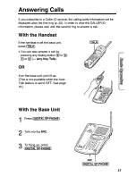 Предварительный просмотр 25 страницы Panasonic KX-TC1711B - 900 MHz Cordless Phone User Manual