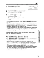 Предварительный просмотр 47 страницы Panasonic KX-TC1711B - 900 MHz Cordless Phone User Manual