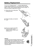 Предварительный просмотр 49 страницы Panasonic KX-TC1711B - 900 MHz Cordless Phone User Manual