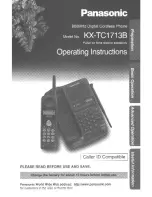 Предварительный просмотр 1 страницы Panasonic KX-TC1713B User Manual