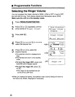 Предварительный просмотр 20 страницы Panasonic KX-TC1723B Operating Instructions Manual