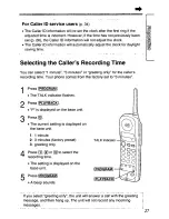 Предварительный просмотр 27 страницы Panasonic KX-TC1731B User Manual