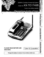 Предварительный просмотр 1 страницы Panasonic KX-TC1740B - 900 MHz Analog Cordless Speakerphone User Manual