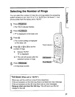 Предварительный просмотр 29 страницы Panasonic KX-TC1740B - 900 MHz Analog Cordless Speakerphone User Manual