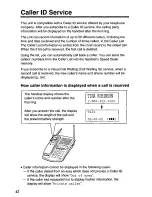 Предварительный просмотр 42 страницы Panasonic KX-TC1740B - 900 MHz Analog Cordless Speakerphone User Manual