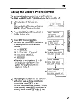 Предварительный просмотр 47 страницы Panasonic KX-TC1740B - 900 MHz Analog Cordless Speakerphone User Manual