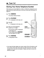 Предварительный просмотр 62 страницы Panasonic KX-TC1740B - 900 MHz Analog Cordless Speakerphone User Manual