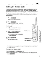 Предварительный просмотр 67 страницы Panasonic KX-TC1740B - 900 MHz Analog Cordless Speakerphone User Manual