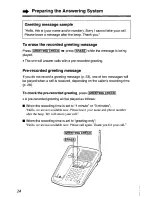 Предварительный просмотр 24 страницы Panasonic KX-TC1740B - 900 MHz Analog Cordless... User Manual