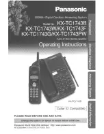 Panasonic KX-TC1743 Operating Instructions Manual предпросмотр