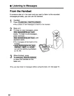 Preview for 64 page of Panasonic KX-TC1743 Operating Instructions Manual