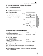 Предварительный просмотр 23 страницы Panasonic KX-TC1750 - Cordless Phone - Operation User Manual