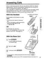 Предварительный просмотр 27 страницы Panasonic KX-TC1750 - Cordless Phone - Operation User Manual