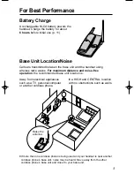 Предварительный просмотр 3 страницы Panasonic KX-TC1851B - 900 MHz DSS Cordless Phone Operating Instructions Manual