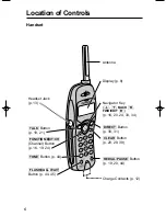 Предварительный просмотр 6 страницы Panasonic KX-TC1851B - 900 MHz DSS Cordless Phone Operating Instructions Manual