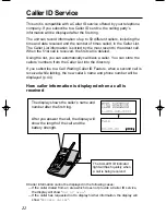 Предварительный просмотр 22 страницы Panasonic KX-TC1851B - 900 MHz DSS Cordless Phone Operating Instructions Manual