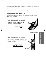 Предварительный просмотр 23 страницы Panasonic KX-TC1851B - 900 MHz DSS Cordless Phone Operating Instructions Manual