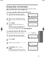 Предварительный просмотр 29 страницы Panasonic KX-TC1851B - 900 MHz DSS Cordless Phone Operating Instructions Manual