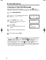 Предварительный просмотр 42 страницы Panasonic KX-TC1851B - 900 MHz DSS Cordless Phone Operating Instructions Manual