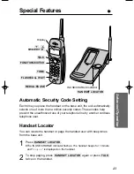 Предварительный просмотр 43 страницы Panasonic KX-TC1851B - 900 MHz DSS Cordless Phone Operating Instructions Manual