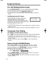 Предварительный просмотр 44 страницы Panasonic KX-TC1851B - 900 MHz DSS Cordless Phone Operating Instructions Manual