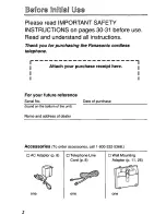 Предварительный просмотр 2 страницы Panasonic KX-TC185B User Manual