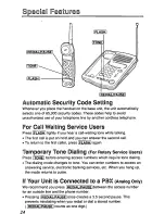 Предварительный просмотр 24 страницы Panasonic KX-TC185B User Manual