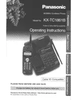 Panasonic KX-TC1861B User Manual preview