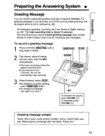 Предварительный просмотр 19 страницы Panasonic KX-TC1866 User Manual