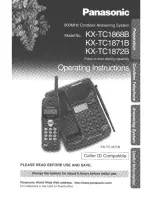 Panasonic KX-TC1868B User Manual предпросмотр